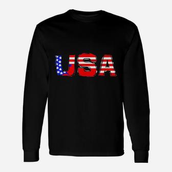Proud USA American Flag For Americans Long Sleeve T-Shirt - Seseable