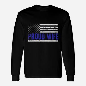 Proud Wife American Flag Long Sleeve T-Shirt - Thegiftio UK