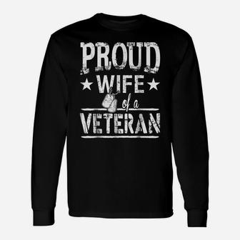 Proud Wife Of A Veteran Tshirt Unisex Long Sleeve | Crazezy AU