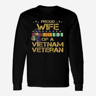 Proud Wife Of A Vietnam Veteran Unisex Long Sleeve | Crazezy DE