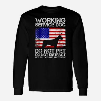 Ptsd Service Dog Assistant United States Us Veteran Shirt Unisex Long Sleeve | Crazezy DE