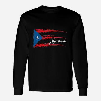 Puerto Rico Flag Boricua Unisex Long Sleeve | Crazezy
