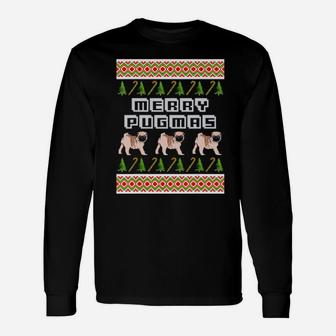 Pug Paws Dog Breed Animal Xmas Collection Long Sleeve T-Shirt - Monsterry DE