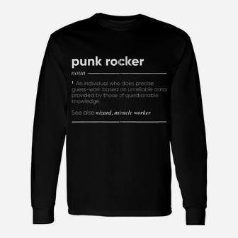 Punk Rocker Definition Funny Noun Zip Hoodie Unisex Long Sleeve | Crazezy DE