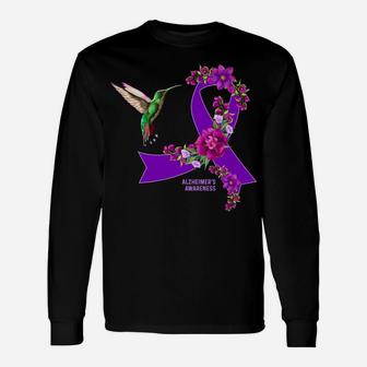 Purple Alzheimer's Awareness Sweatshirt Unisex Long Sleeve | Crazezy DE
