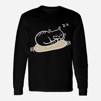Purr Catstinating Sleeping Cat Unisex Long Sleeve | Crazezy AU