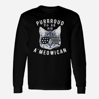 Purroud To Be An Ameowican Unisex Long Sleeve | Crazezy CA