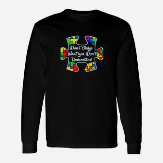 Puzzle Piece Autism Awareness Long Sleeve T-Shirt - Monsterry