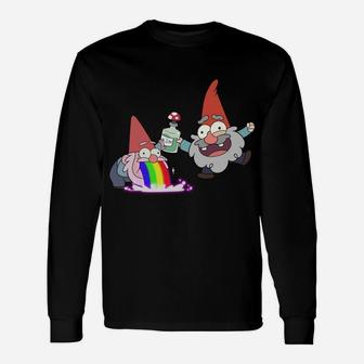 Rainbow Puking Party Gnome Gravity Inspired Big Dipper Falls Unisex Long Sleeve | Crazezy