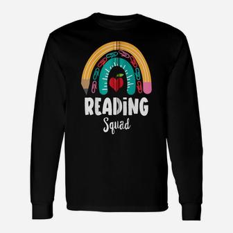 Reading Squad, Funny Boho Rainbow For Teachers Zip Hoodie Unisex Long Sleeve | Crazezy