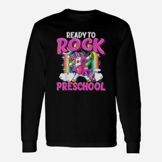Ready To Rock Preschool Dabbing Unicorn Unisex Long Sleeve | Crazezy UK