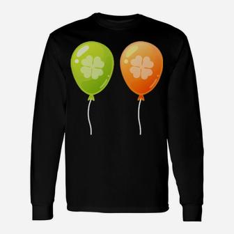 Real Irish Balloons St Patricks Day Long Sleeve T-Shirt - Monsterry