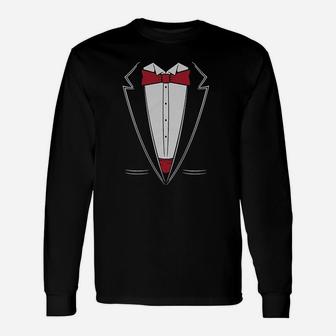 Red Bow Tie Bachelor Party Unisex Long Sleeve | Crazezy DE