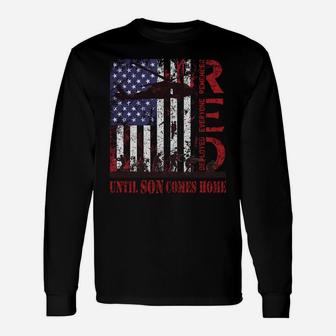 Red Friday For My Son Us Flag Army Military Deployed Veteran Unisex Long Sleeve | Crazezy CA