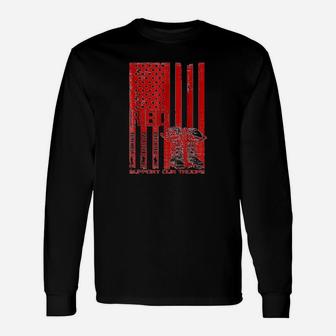 Red Friday Military Support Our Troops Unisex Long Sleeve | Crazezy CA