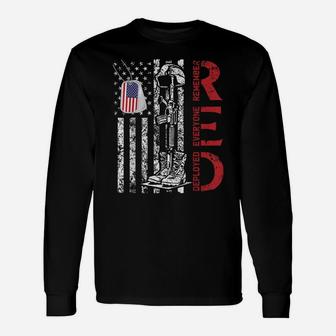Red Friday Remember Everyone Deployed Support Military Army Unisex Long Sleeve | Crazezy AU