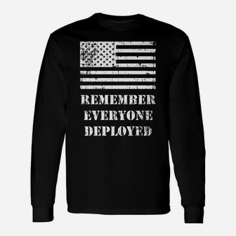 Red Friday Remember Everyone Deployed With American Flag Unisex Long Sleeve | Crazezy