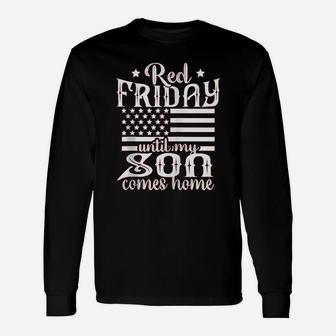 Red Friday Support Military Family Son Zip Unisex Long Sleeve | Crazezy UK
