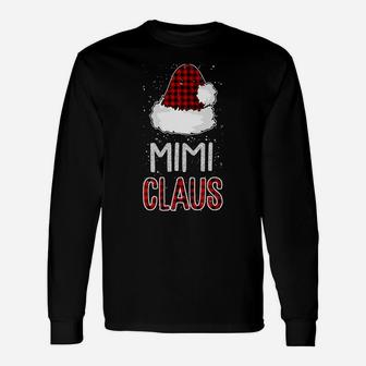 Red Plaid Mimi Claus - Matching Family Funny Christmas Gift Unisex Long Sleeve | Crazezy AU