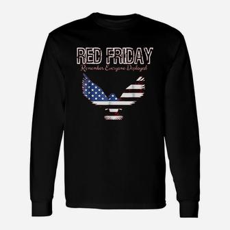Red Support Our Troops Wear Red On Friday Unisex Long Sleeve | Crazezy AU