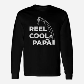 Reel Cool Papa Fishing Dad Fathers Day Gift Unisex Long Sleeve | Crazezy