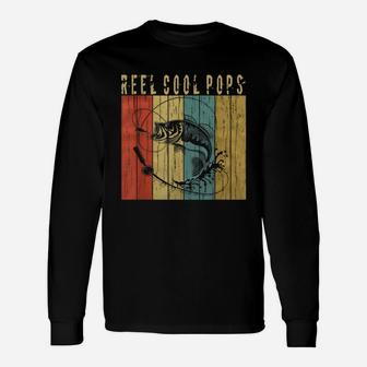 Reel Cool Pops Fishing Grandpa Shirt Long Sleeve T-Shirt - Thegiftio UK