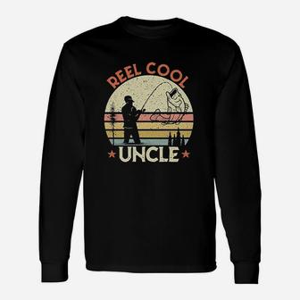 Reel Cool Uncle Vintage Fishing Lover Gift For Uncle Unisex Long Sleeve | Crazezy DE
