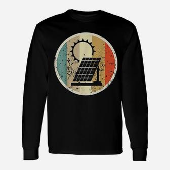 Renewable Energy Green Photovoltaic Solar Power Retro Style Unisex Long Sleeve | Crazezy CA