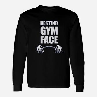 Resting Gym Face Unisex Long Sleeve | Crazezy UK