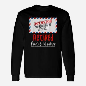 Retired Post Office Postal Worker Retirement Long Sleeve T-Shirt - Thegiftio