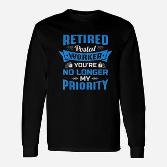 Retired Post Office Postal Worker Retirement Long Sleeve T-Shirt - Thegiftio