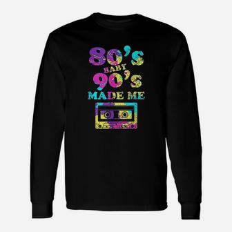 Retro 80S Baby 90S Made Me Vintage Cassette Unisex Long Sleeve | Crazezy