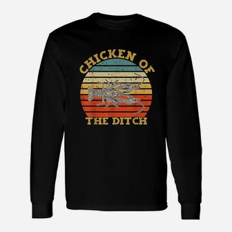 Retro Cajun Crawfish Chicken Of The Ditch Long Sleeve T-Shirt - Thegiftio UK