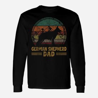 Retro Dog Dad Fathers Day Best German Shepherd Dad Ever Unisex Long Sleeve | Crazezy