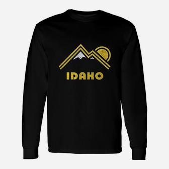 Retro Idaho Vintage Mountains Unisex Long Sleeve | Crazezy