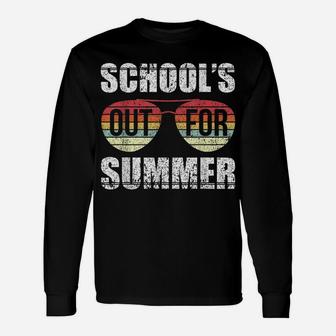 Retro Last Day Of School Schools Out For Summer Teacher Gift Unisex Long Sleeve | Crazezy DE