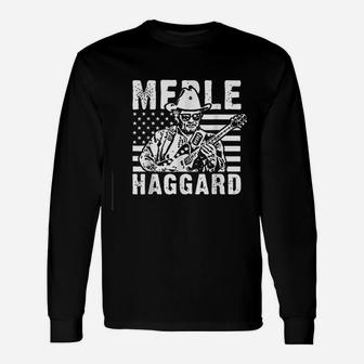 Retro Merle Haggard Outlaw Music Country Legend Long Sleeve T-Shirt - Thegiftio UK