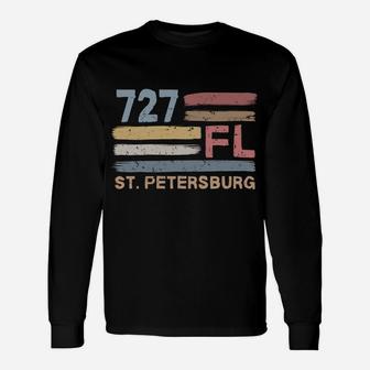 Retro St Petersburg Area Code 727 Residents State Florida Unisex Long Sleeve | Crazezy