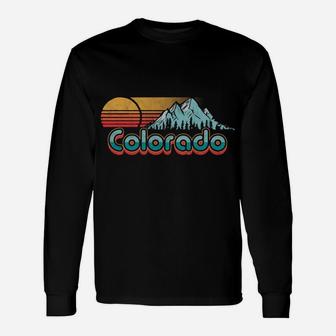Retro Throwback Colorado Hoodie - Vintage Rocky Mountains Unisex Long Sleeve | Crazezy