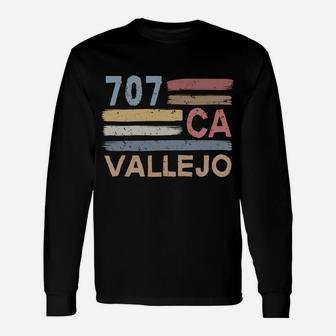 Retro Vallejo Area Code 707 Residents State California Unisex Long Sleeve | Crazezy