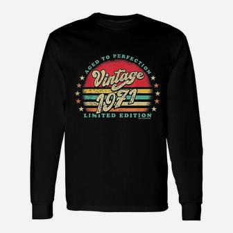 Retro Vintage 50Th Birthday 1971 Aged To Perfection Unisex Long Sleeve | Crazezy CA