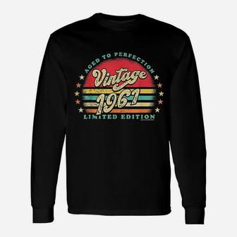 Retro Vintage 60Th Birthday 1961 Aged To Perfection Unisex Long Sleeve | Crazezy CA
