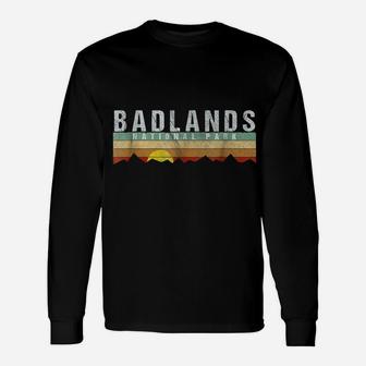 Retro Vintage Badlands National Park Tee Shirt Unisex Long Sleeve | Crazezy DE