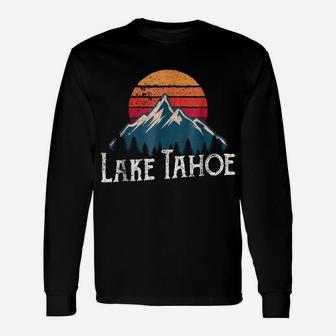 Retro Vintage Lake Tahoe California Nevada T Shirt Unisex Long Sleeve | Crazezy