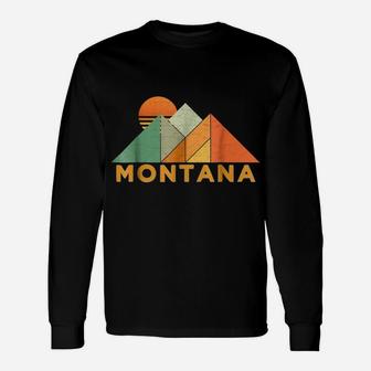 Retro Vintage Montana -Distressed Shirt Unisex Long Sleeve | Crazezy