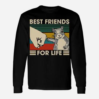 Retro Vintage Squirrel Best Friend For Life Fist Bump Unisex Long Sleeve | Crazezy