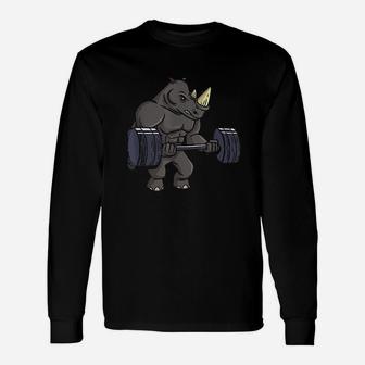 Rhinoceros Powerlifting Weightlifting Gym Rhino Lovers Unisex Long Sleeve | Crazezy