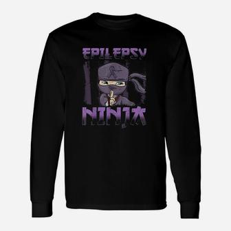 Ribbon Epileptic Purple Ninja Unisex Long Sleeve | Crazezy