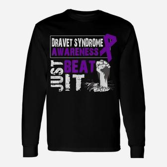 Ribbon Just Beat It Dravet Syndrome Awareness Shirts Unisex Long Sleeve | Crazezy