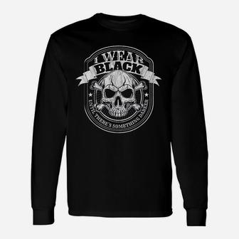 Rock Music Rocker And Heavy Metal Biker Black Unisex Long Sleeve | Crazezy CA